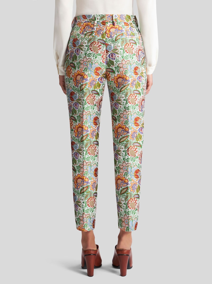 MULTICOLOURED BOUQUET CIGARETTE TROUSERS - 5