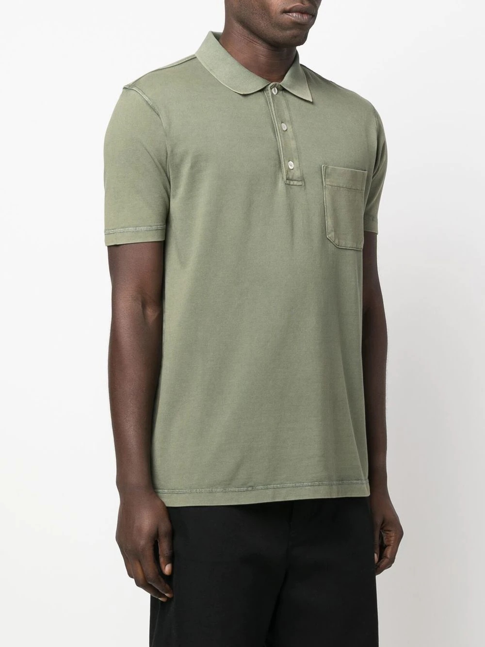 short-sleeved cotton polo shirt - 3