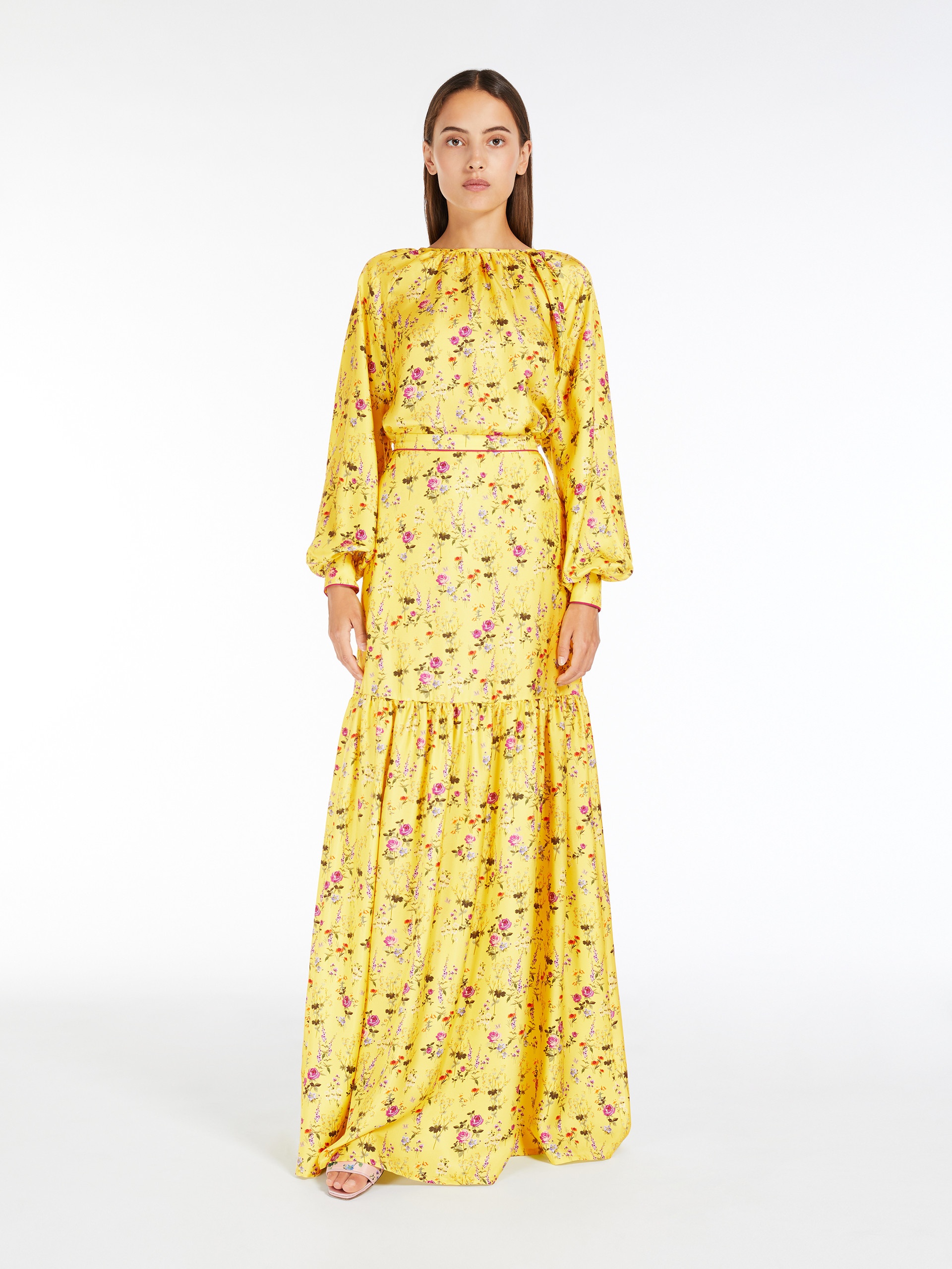 ELISIR Long printed silk skirt - 2