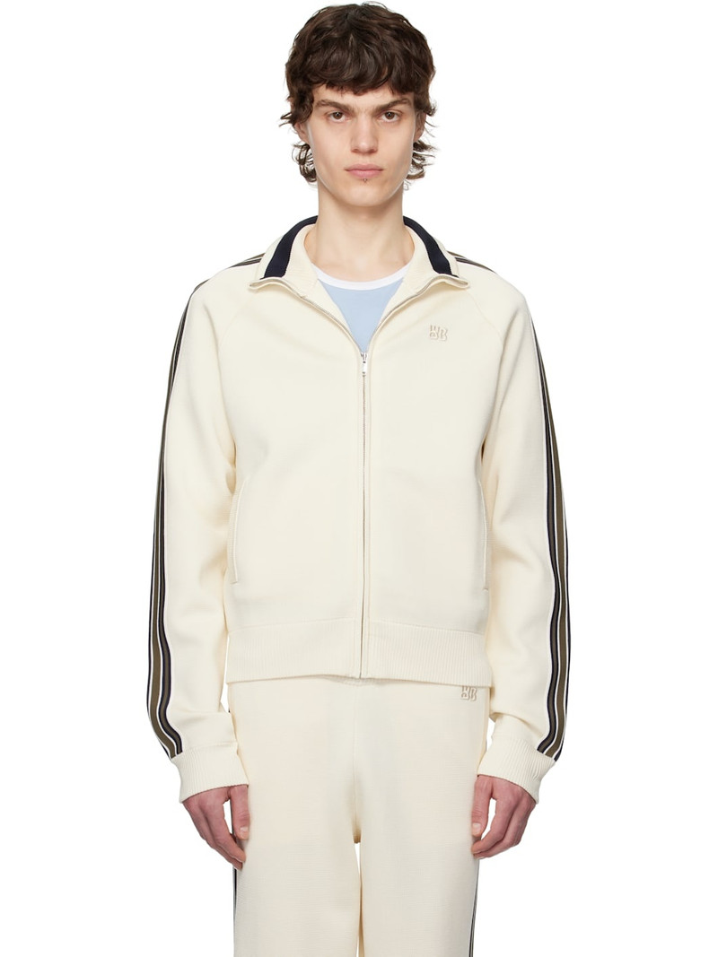 stripe-detail zip-up 스웨터 1