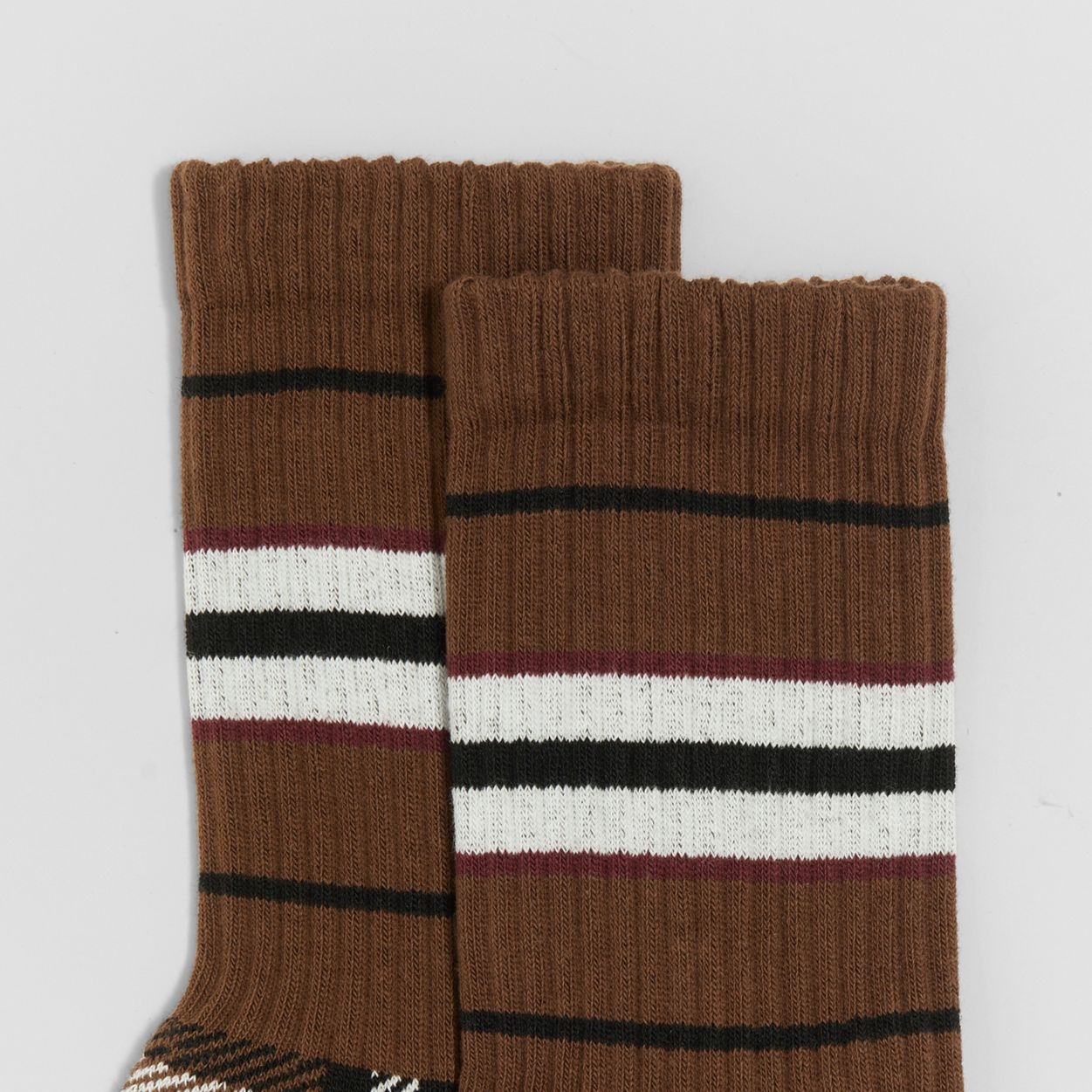 Check and Stripe Stretch Cotton Socks - 2