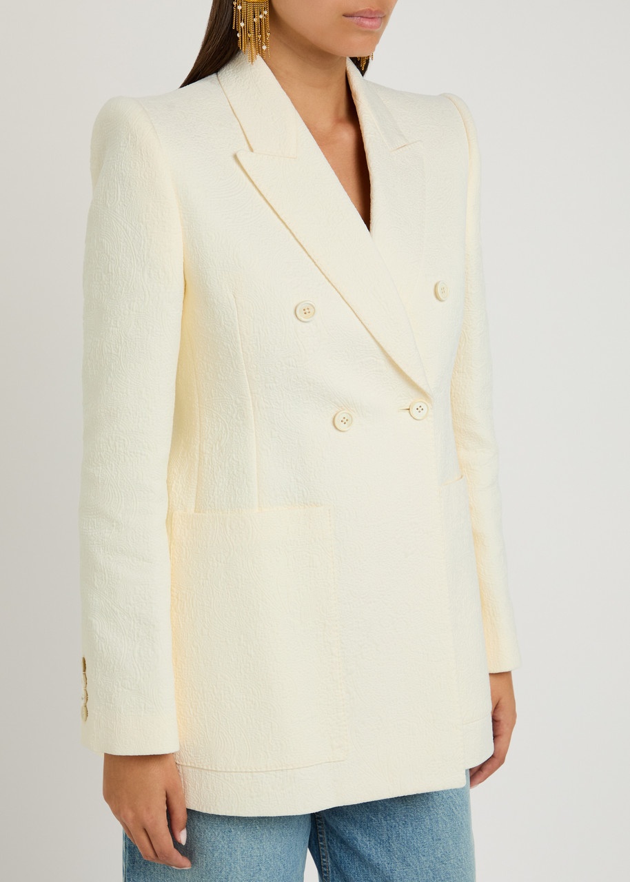 Chloe Textured-jacquard Cotton-blend Blazer - 2