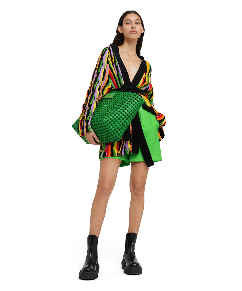 MSGM Lightweight wool Bermuda shorts with elastic waist band outlook