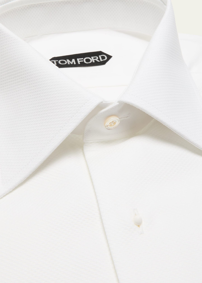 TOM FORD Men's French Cuff Pique Dress Shirt outlook