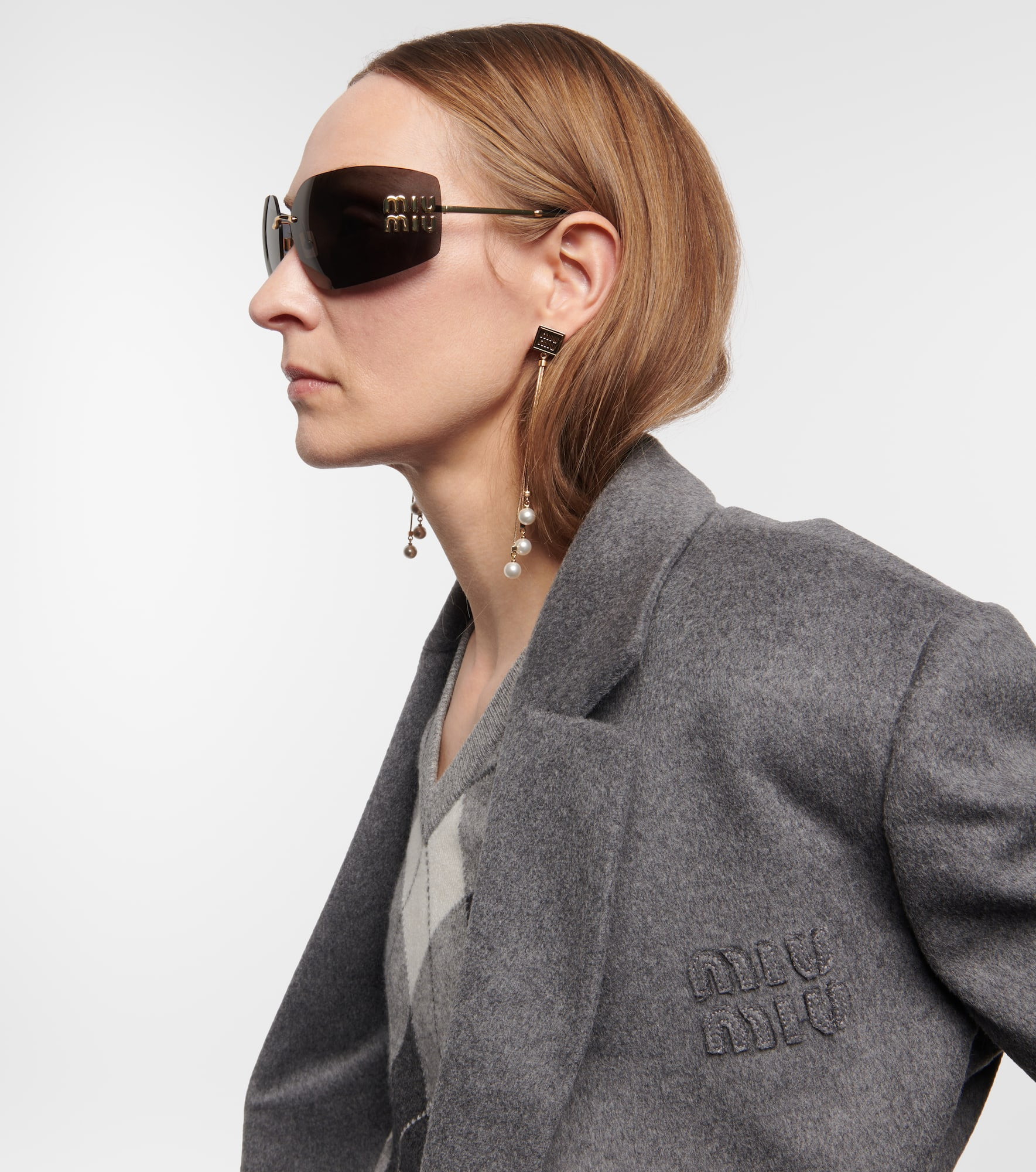 Logo rectangular sunglasses - 3