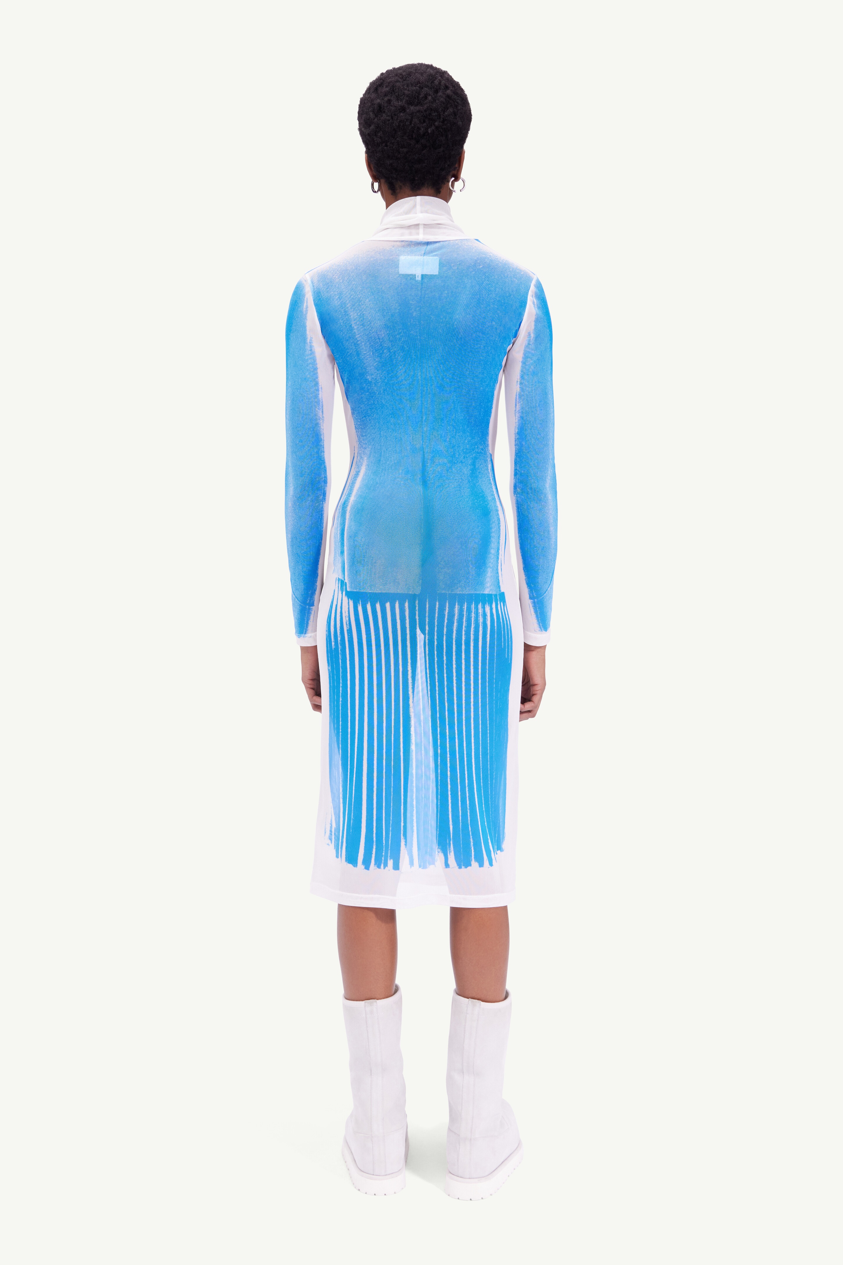 Trompe-l'œil jersey dress - 4