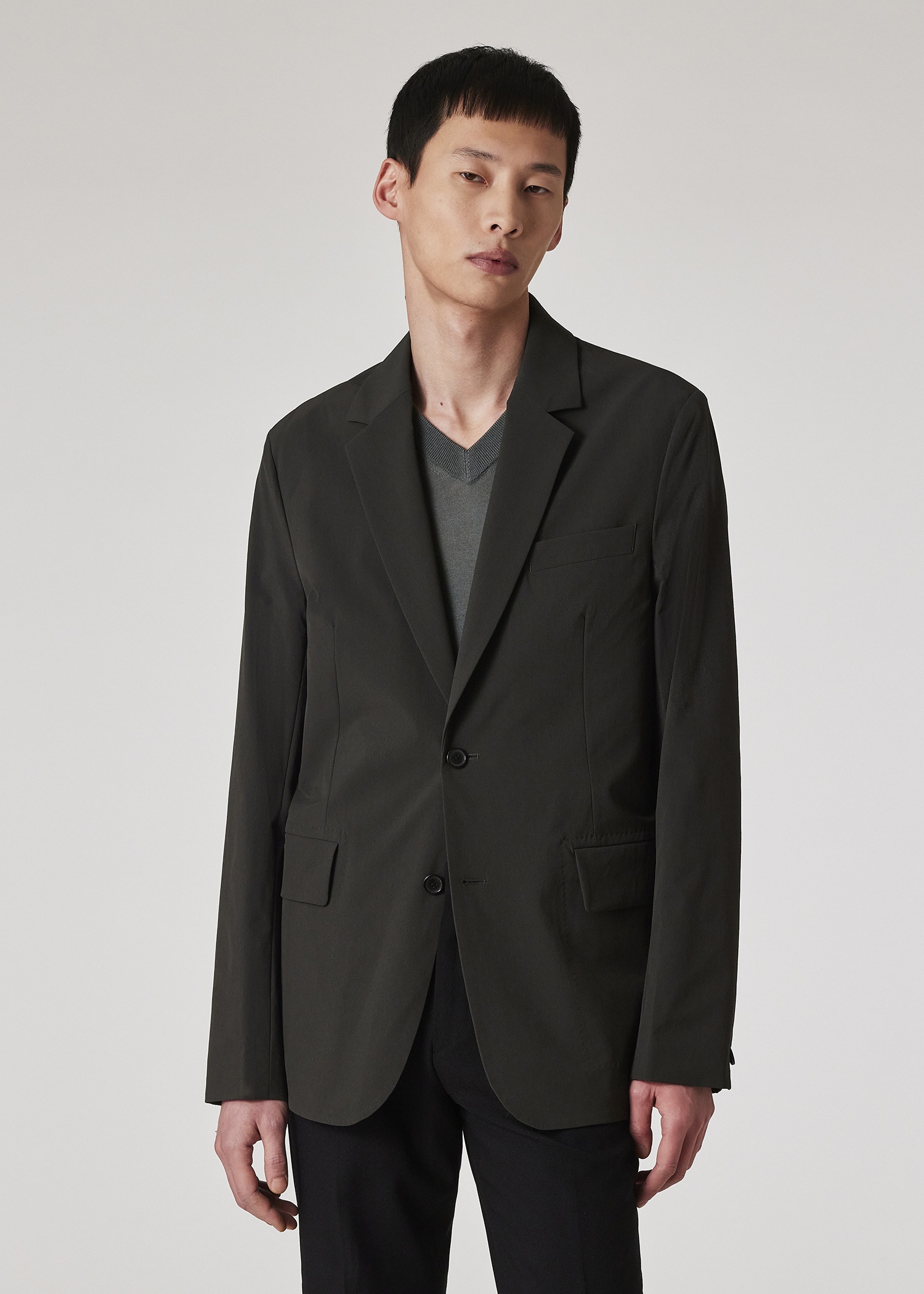 Charcoal Recycled-Nylon Technical Blazer - 5