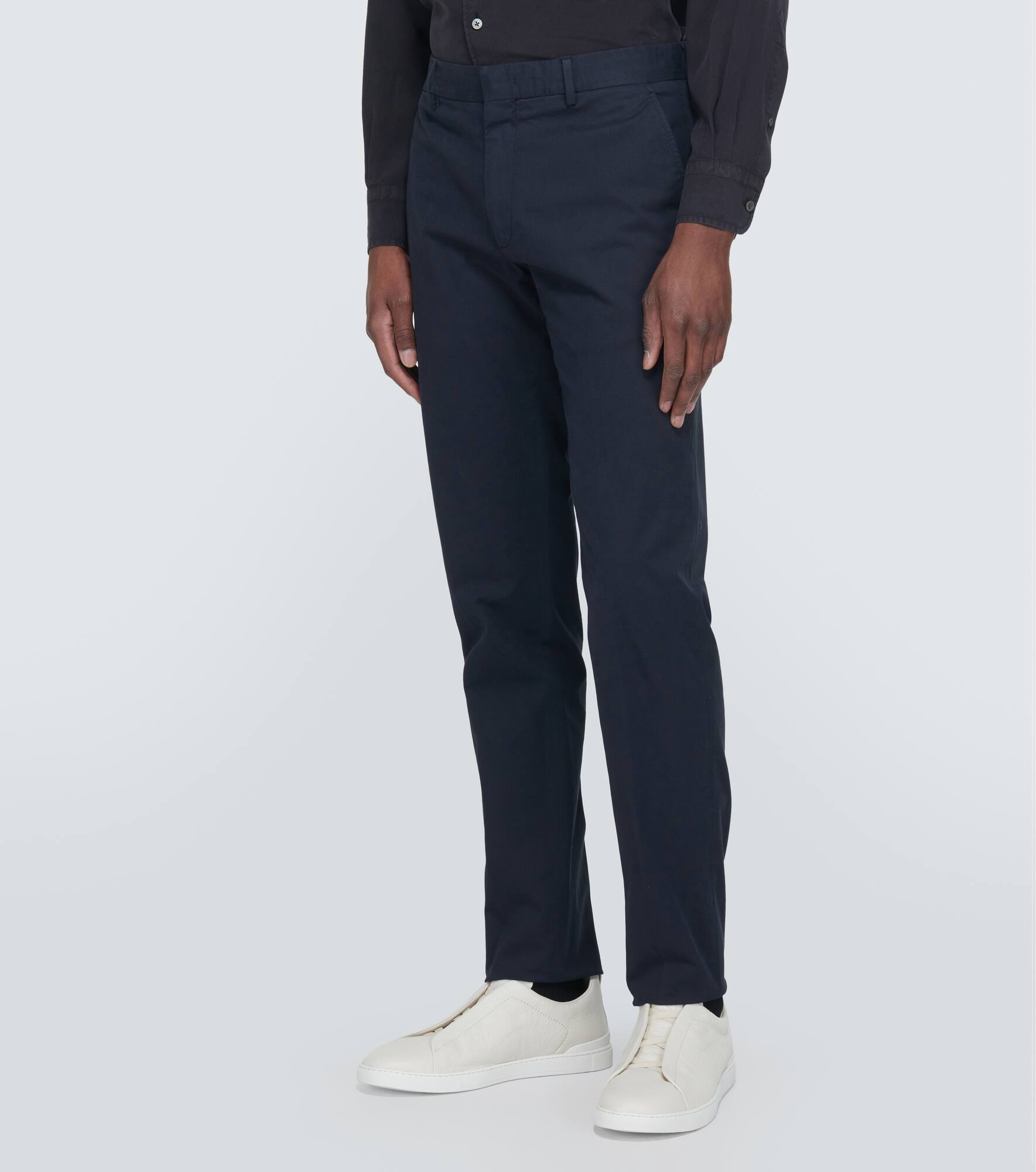 Cotton blend chinos - 3