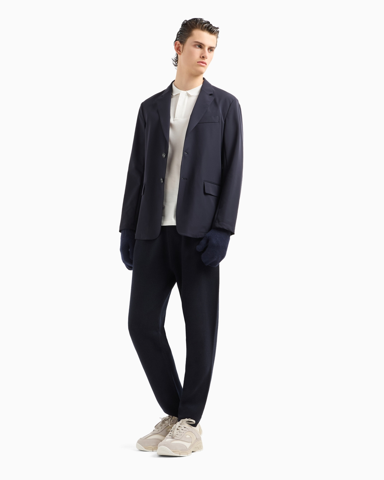 Travel Essentials lightweight nylon, single-breasted jacket - 4