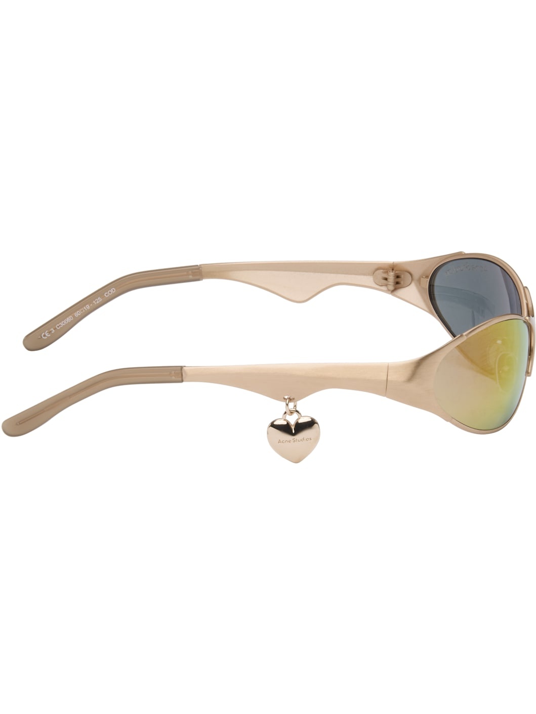 Rose Gold Metal Frame Charm Sunglasses - 2