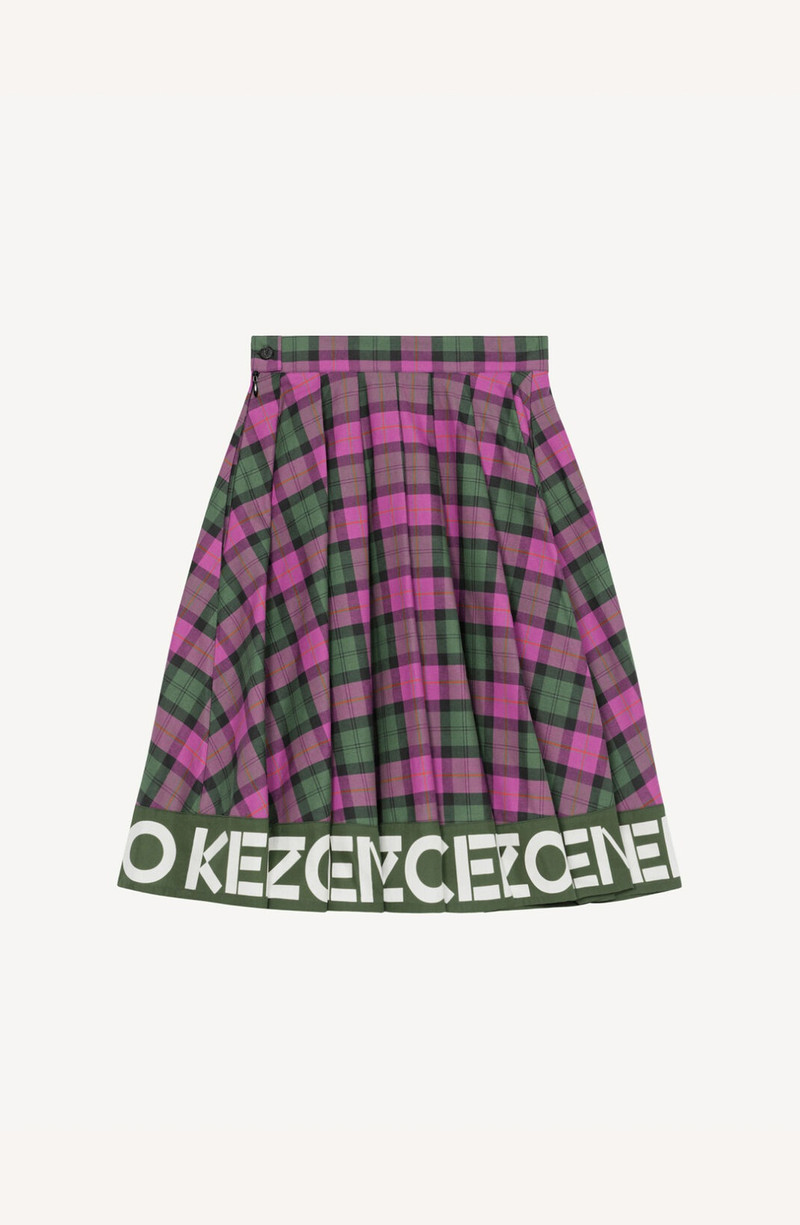KENZO Flared checked skirt outlook