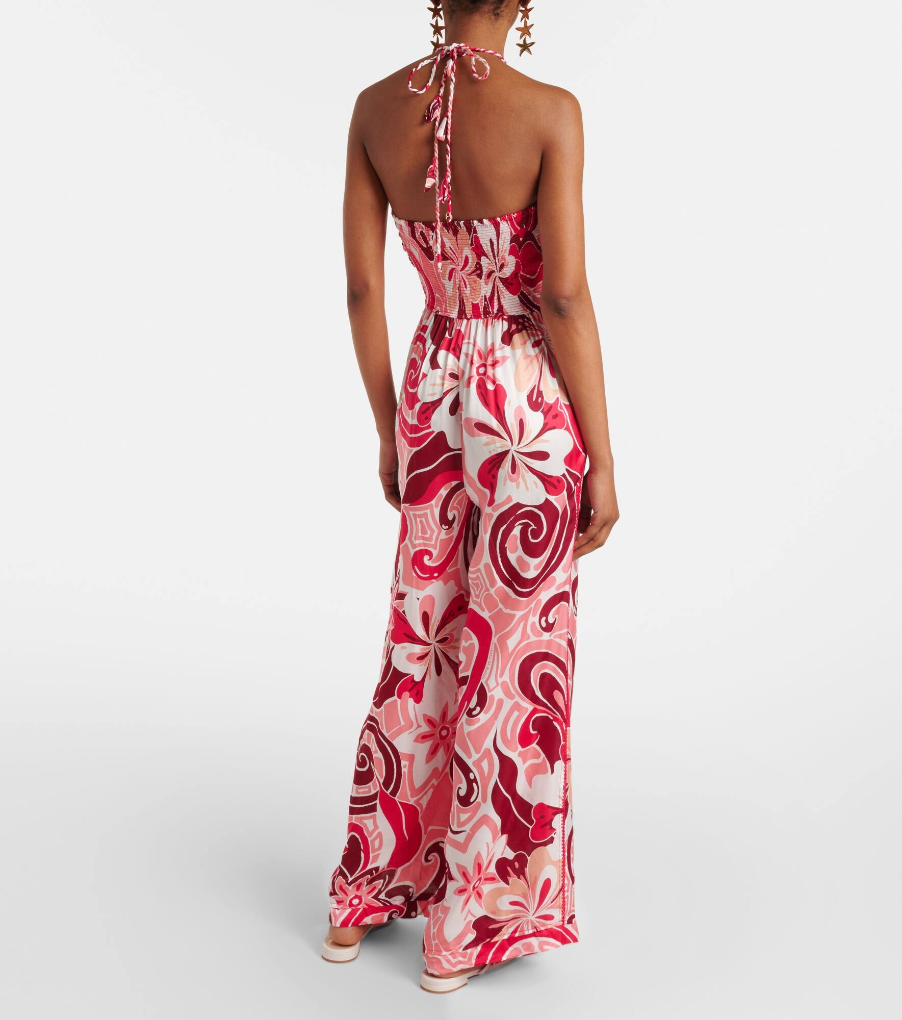 Claudia floral cutout satin jumpsuit - 3