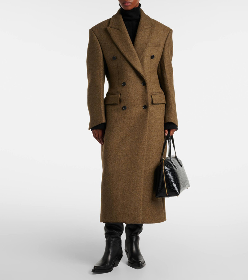 RÓHE Double-breasted alpaca and wool-blend coat outlook