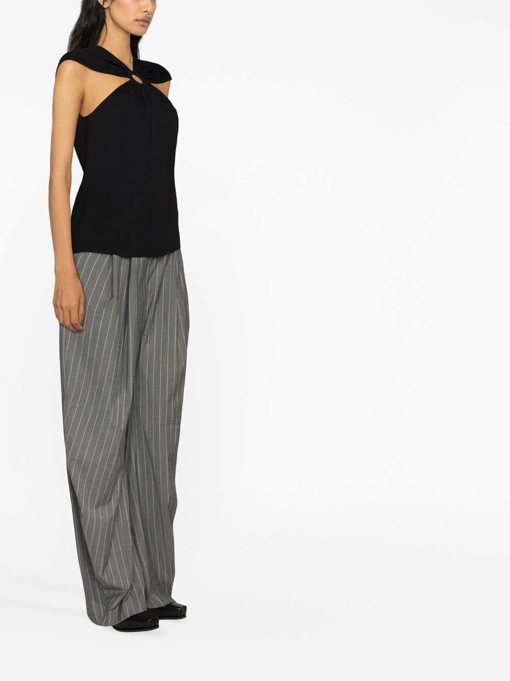 ring-hardware cold-shoulder T-shirt - 4