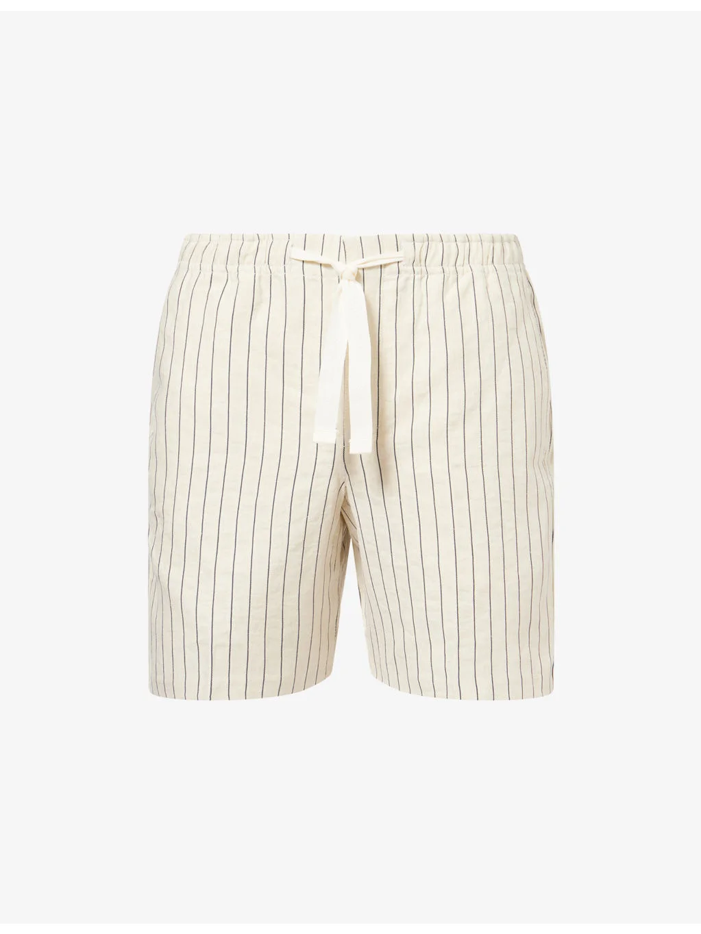 Alex Striped Linen-And-Cotton Shorts - 1