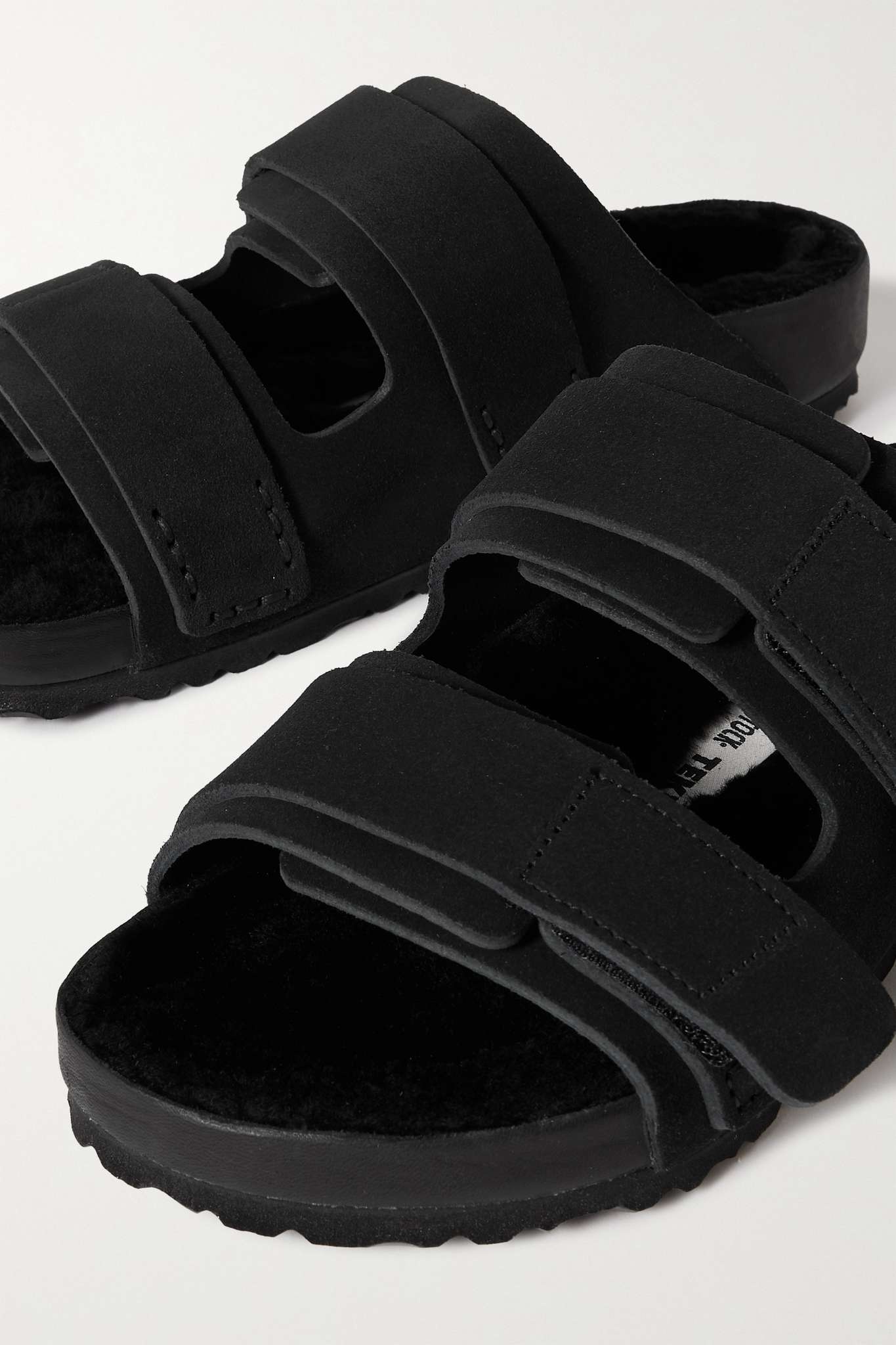 + Tekla Uji shearling-lined suede sandals - 4