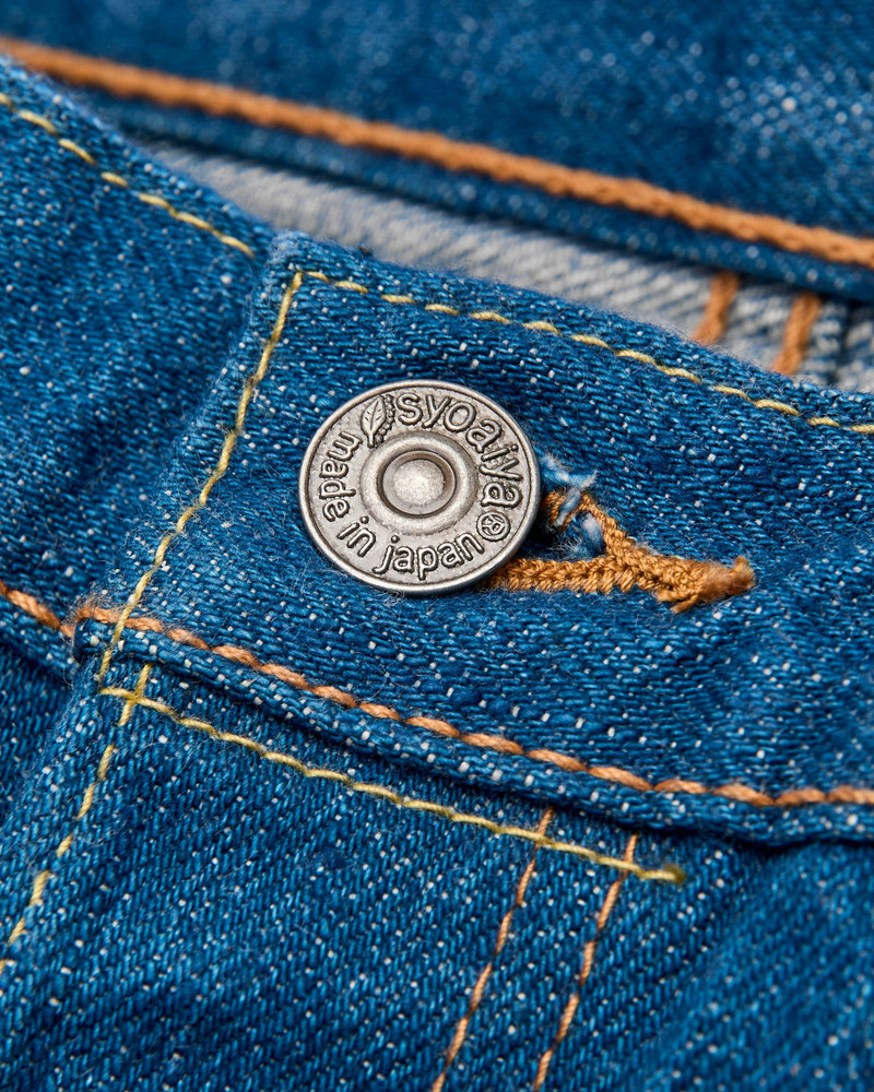 GRE-019 14oz Rinsed Selvedge Denim - Relaxed Tapered Fit 7