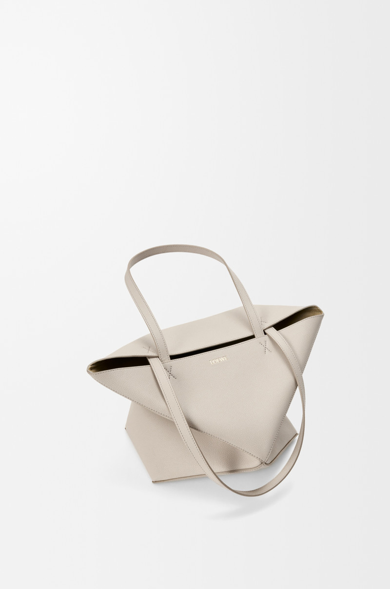Medium Puzzle Fold tote in soft grained calfskin 5