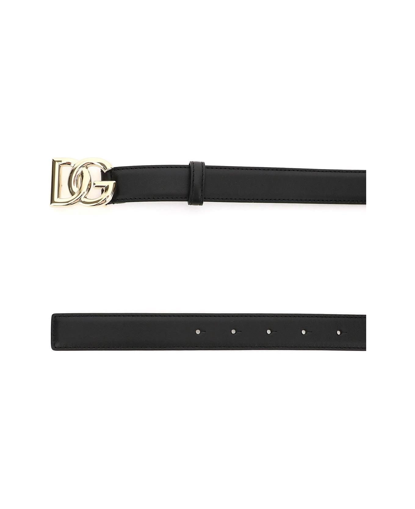 Dg Buckle Leather Belt - 2