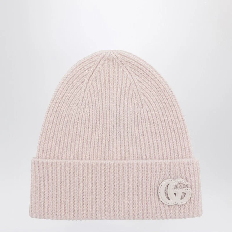 Gucci Light Pink Cashmere Beanie Women - 1