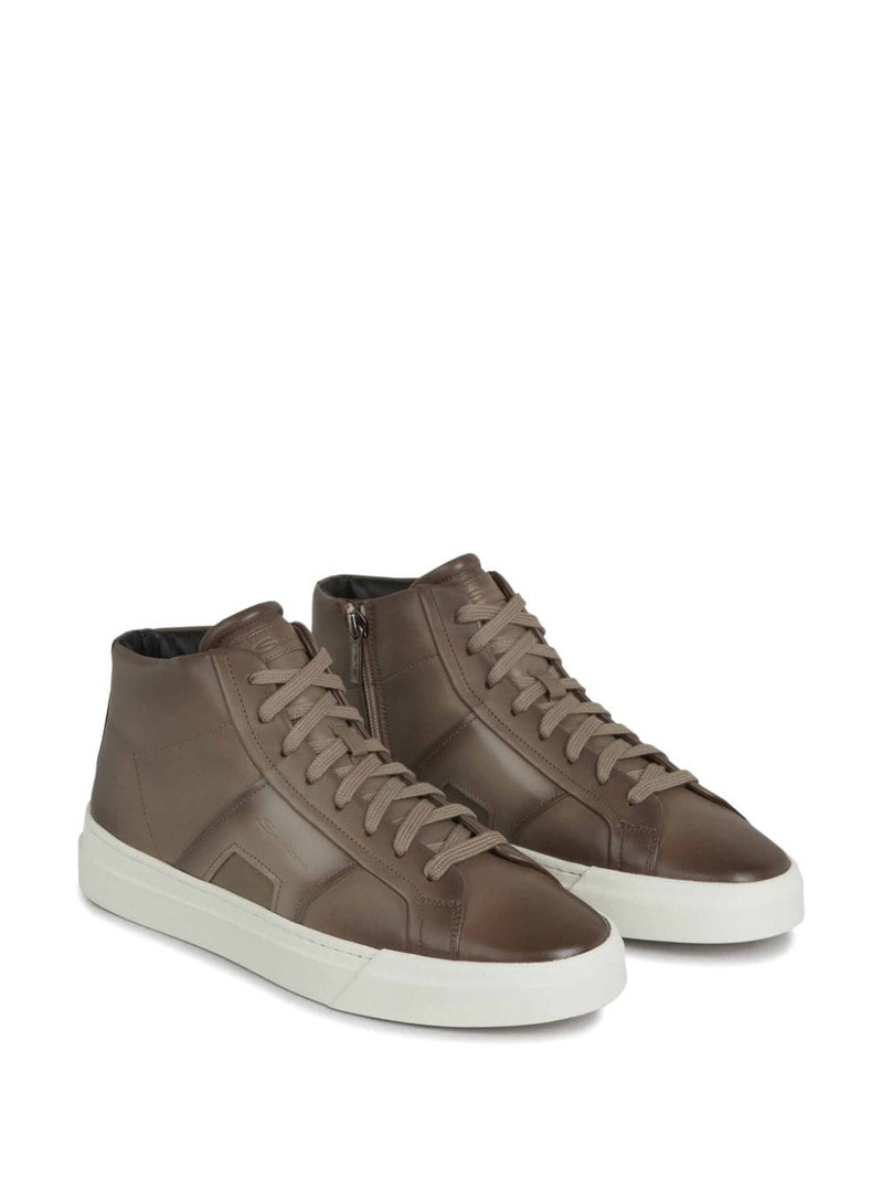 Santoni logo-print high-top sneakers outlook