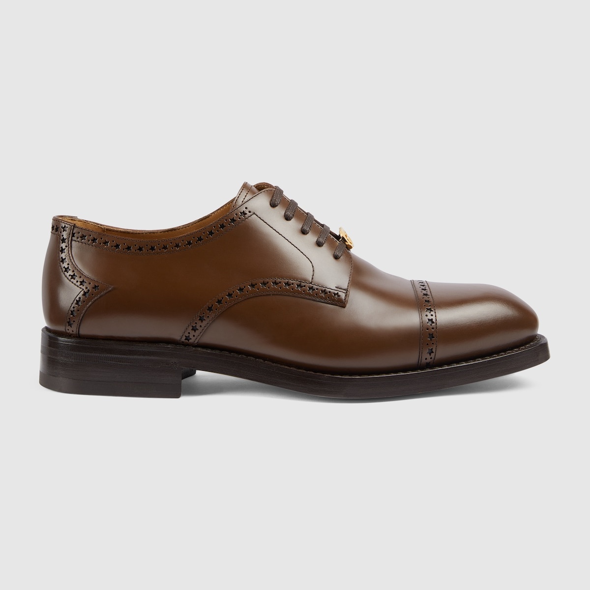 Men's lace-up shoe with brogue details - 1