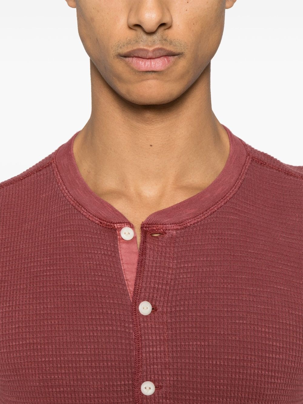 Henley-neck T-shirt - 5