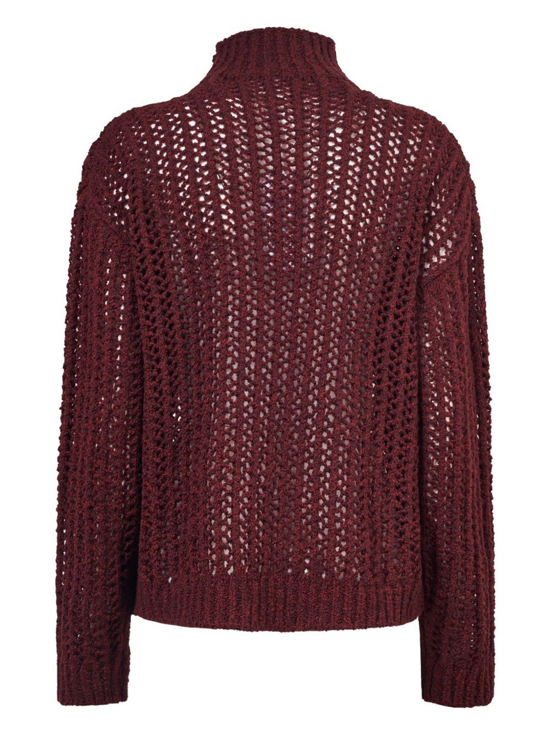 Max Mara open-knit high-neck sweater outlook