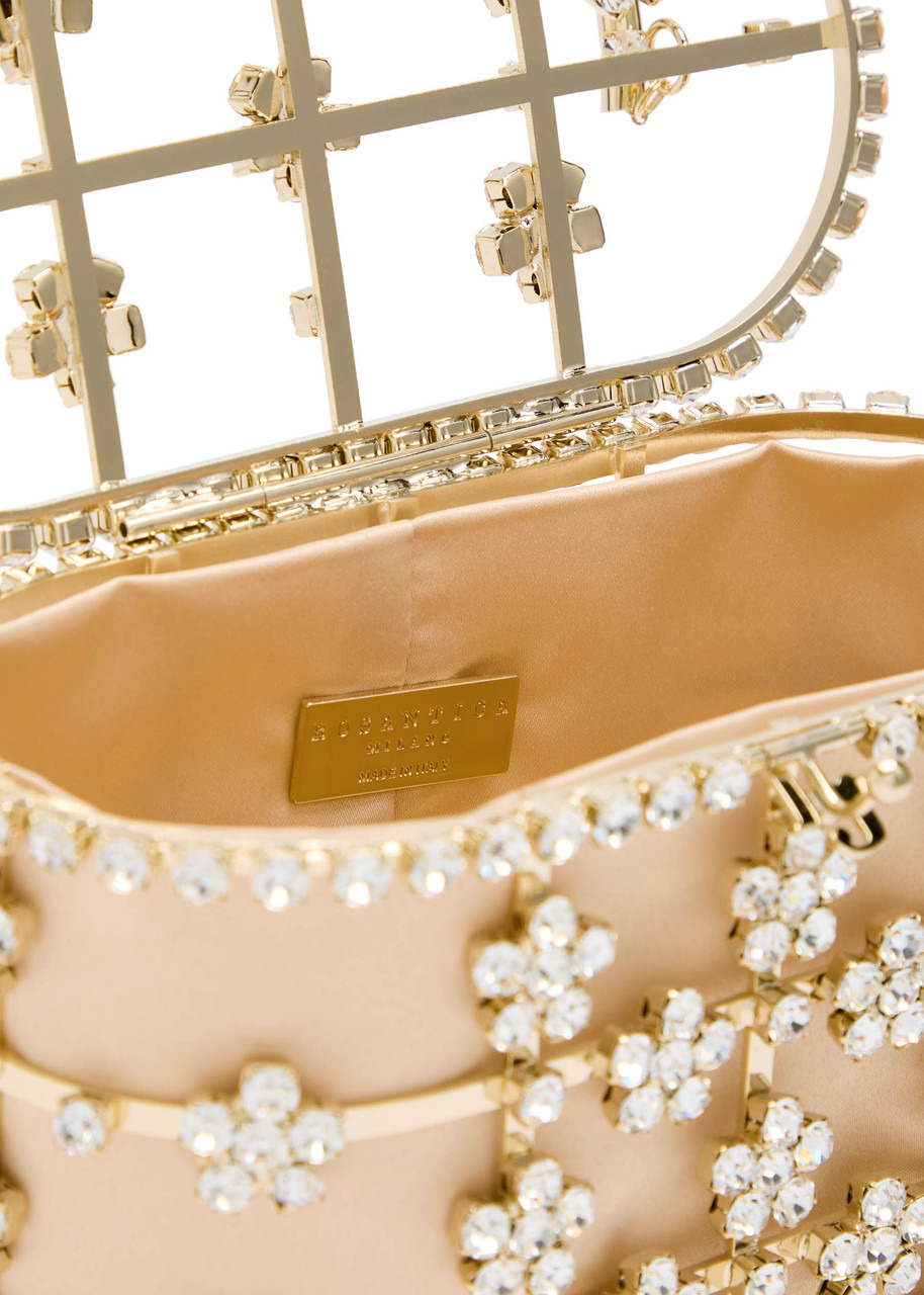 Rosantica Holli Anice Crystal-embellished Metal top Handle bag - 4