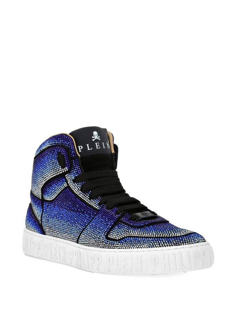 PHILIPP PLEIN suede high-top sneakers outlook
