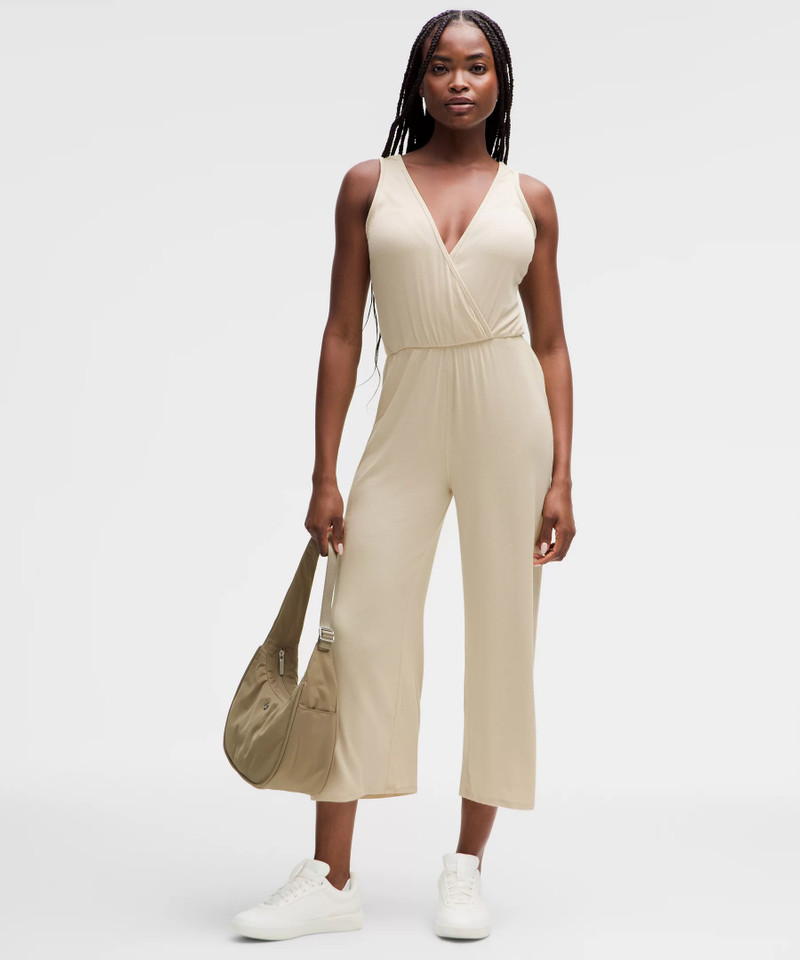 Cropped Wide-Leg Ribbed Jumpsuit 1