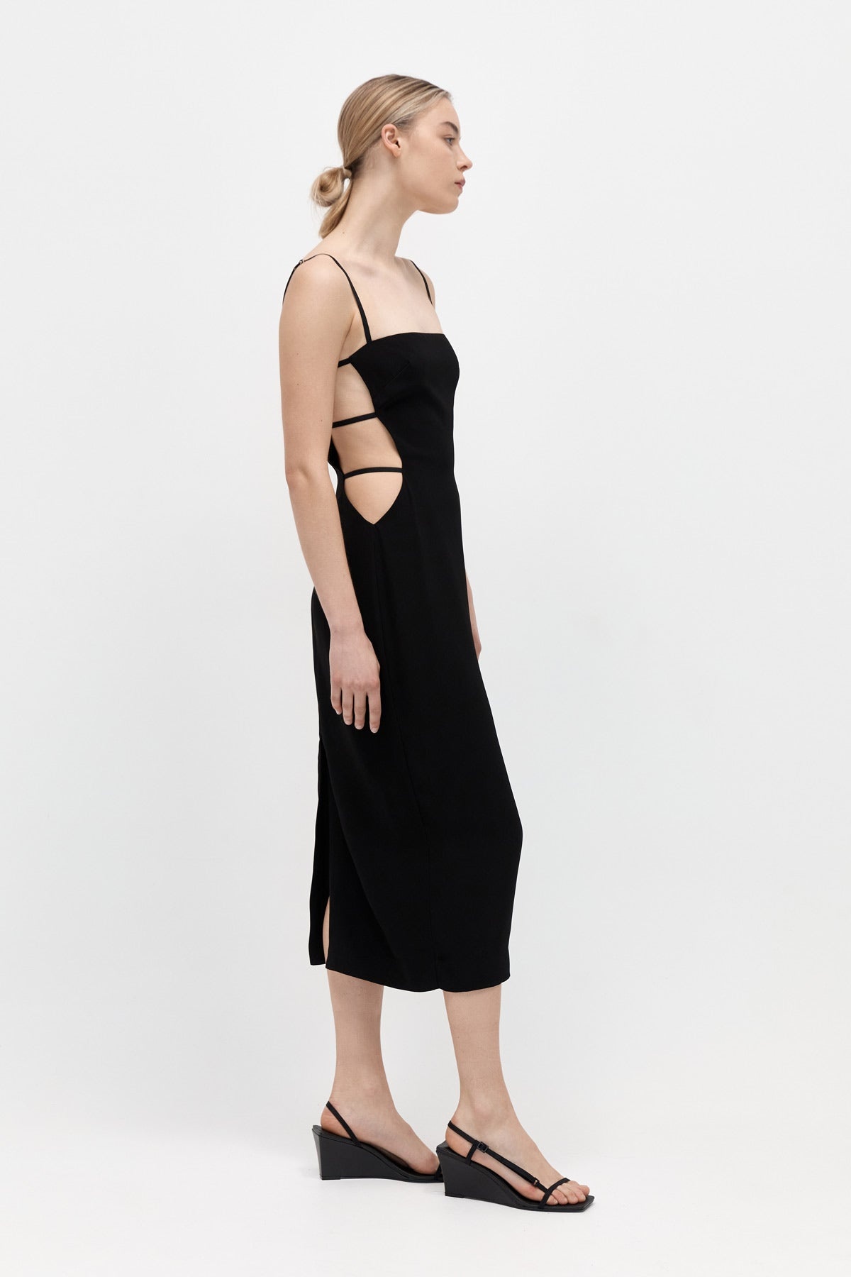 Urbain Midi Dress - Black - 1