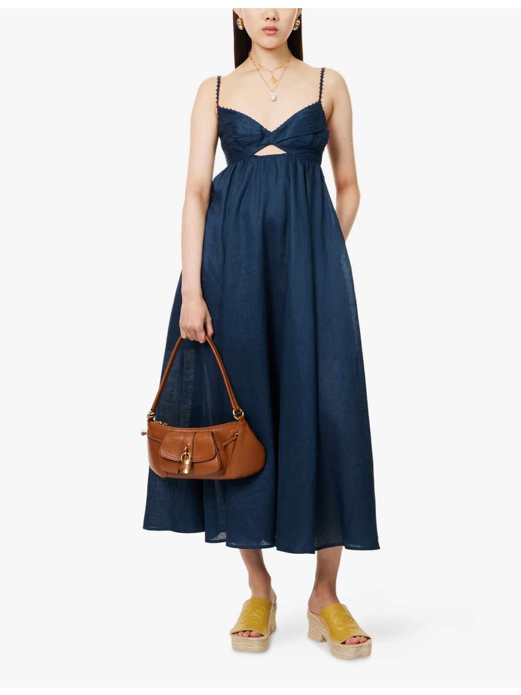 Ascension Twist-Front Linen Midi Dress - 2