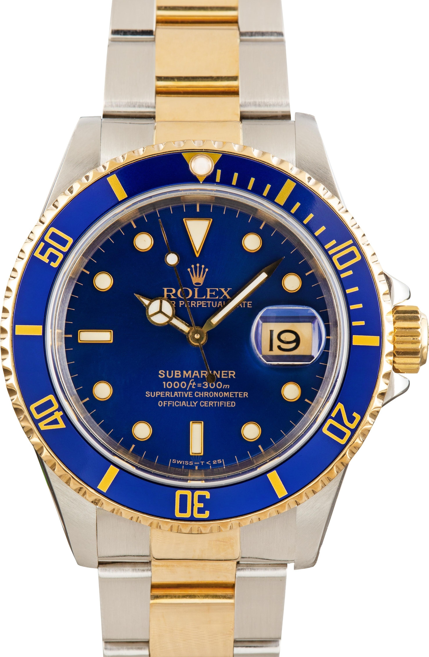 180837 Pre-owned Rolex Submariner 16613 Blue Dial - 1