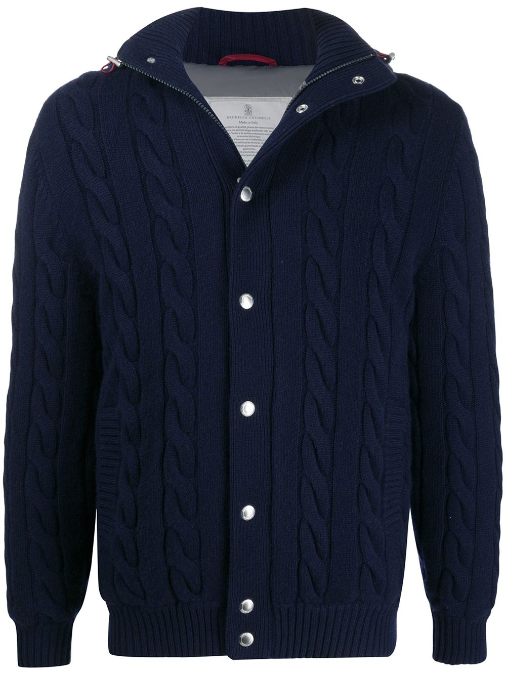 cable-knit cashmere cardigan - 1