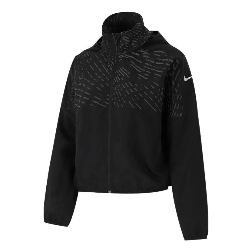 (WMNS) AS W NK Run DVN Reflective JKT Black DD6463-010 - 1