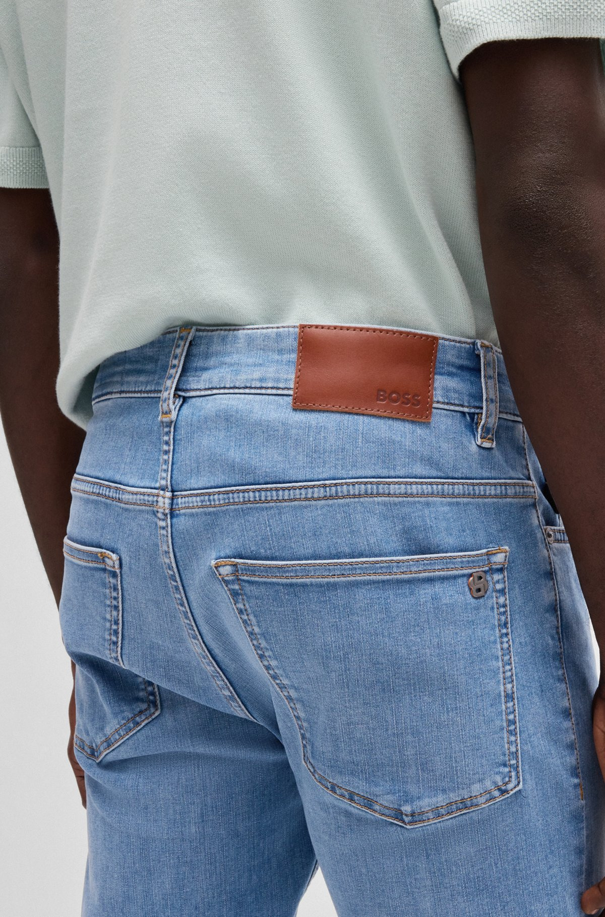 DELAWARE SLIM-FIT JEANS IN BLUE SOFT-MOTION DENIM - 5