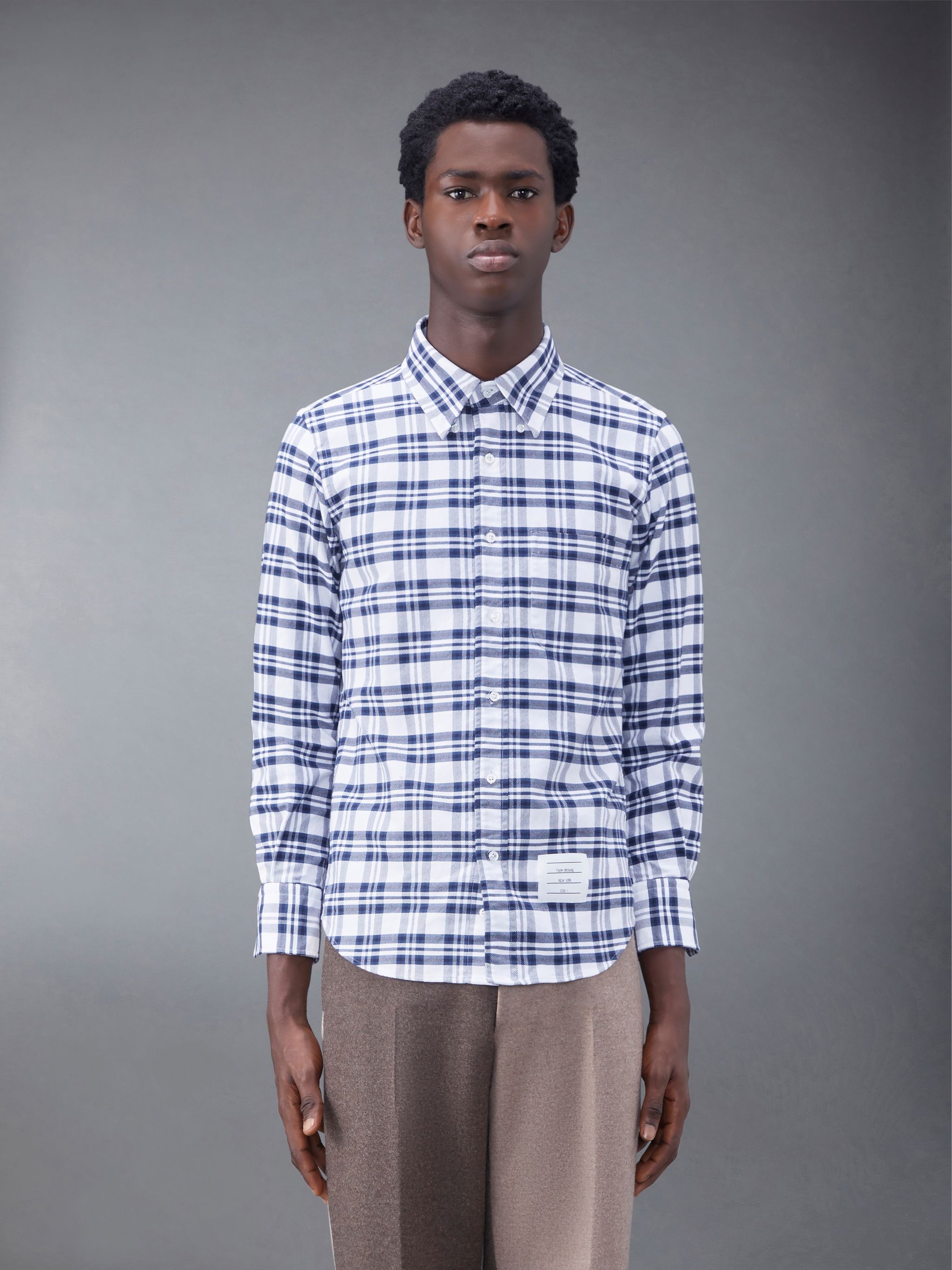 Prince of Wales Cotton Twill Check Straight Fit Shirt - 2