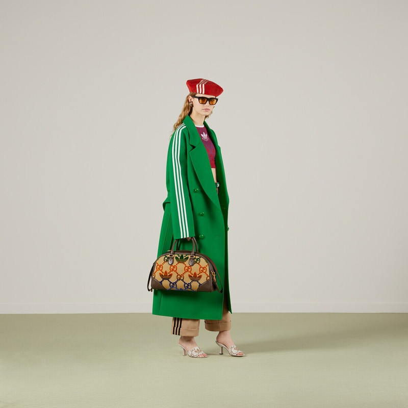 GUCCI adidas x Gucci wrap wool coat outlook