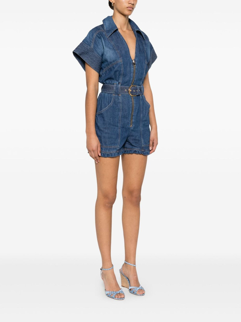 belted denim romper 3