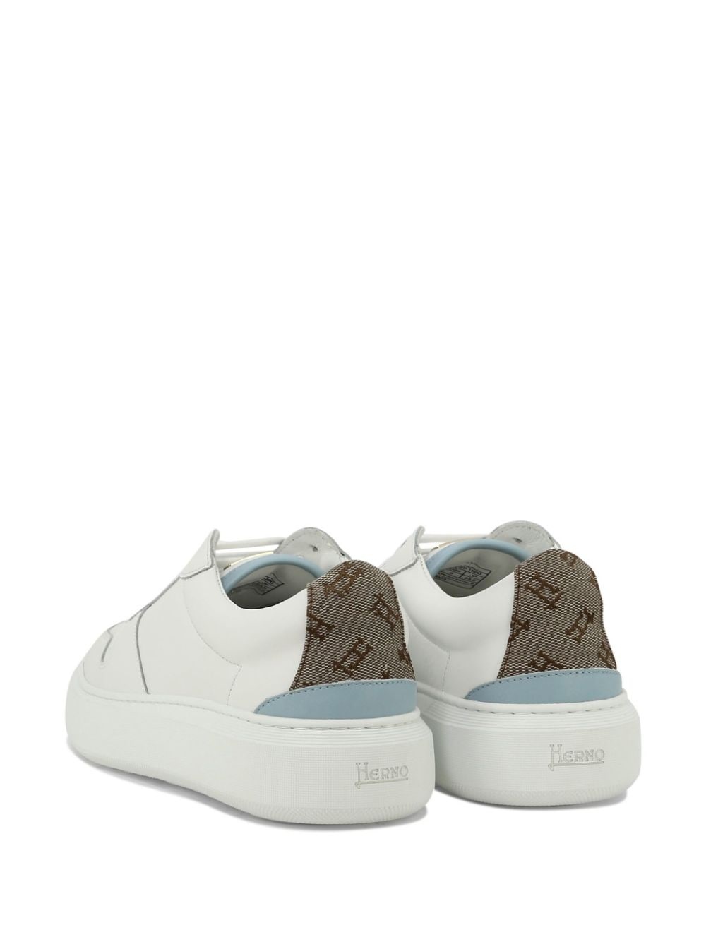 monogram-heel low-top sneakers - 3
