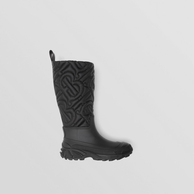 Quilted Monogram Panel Rain Boots 5