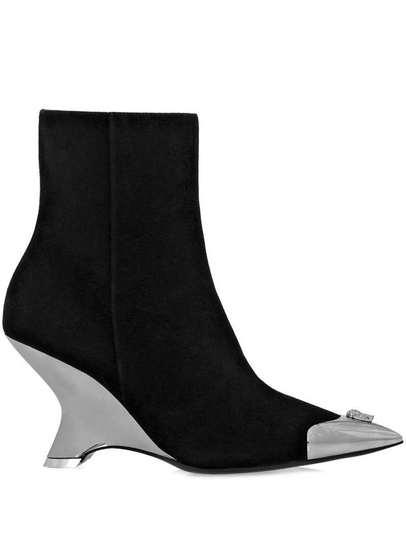 105mm logo-embellished leather boots 1