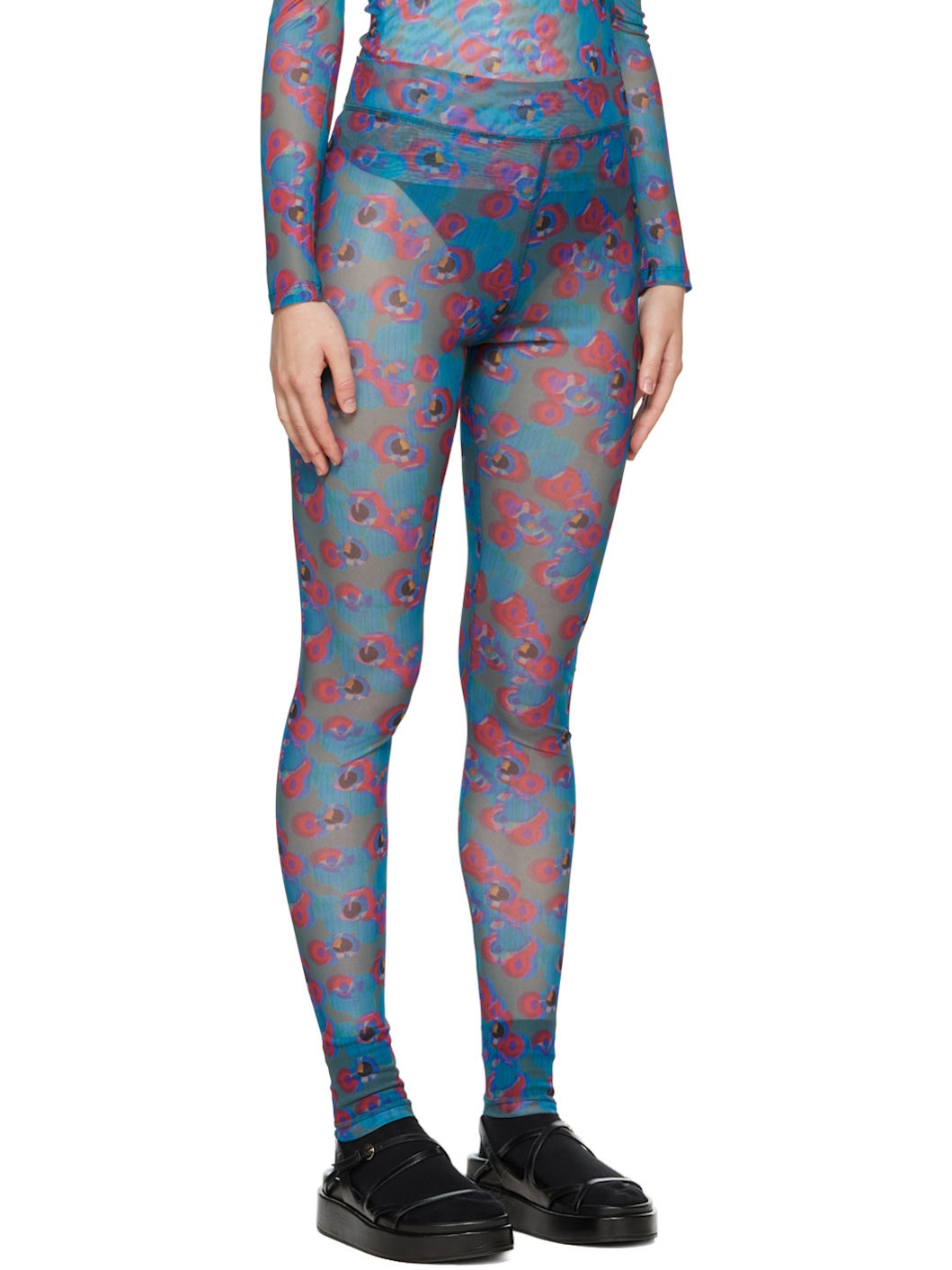 Blue Polka Dot Leggings - 2
