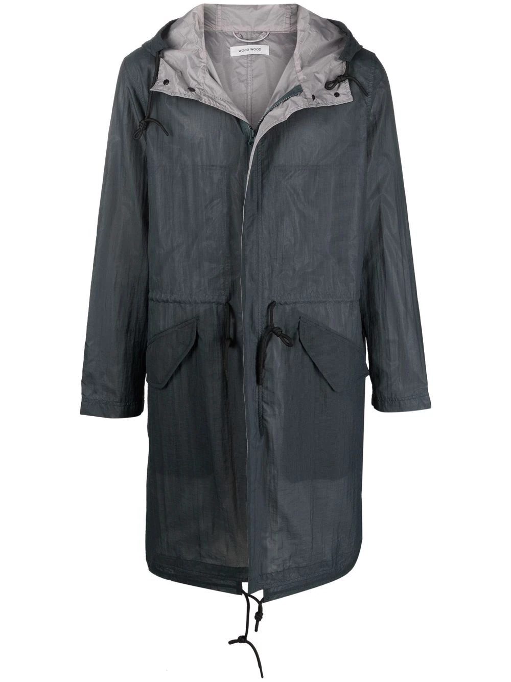 hooded parka coat - 1