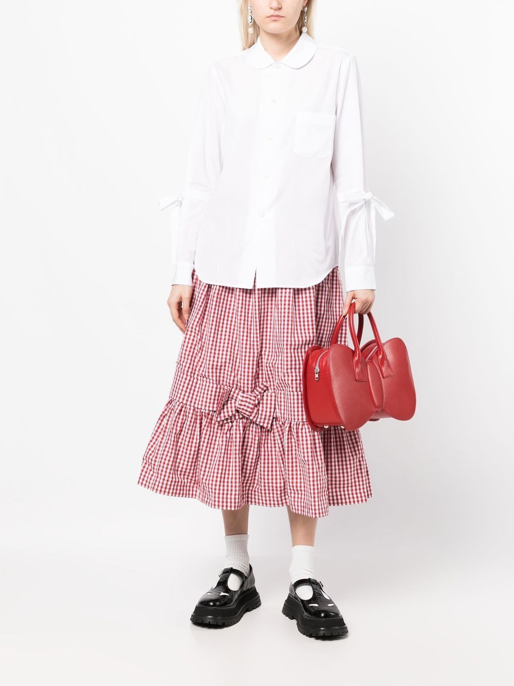 bow-shape leather bag - 2