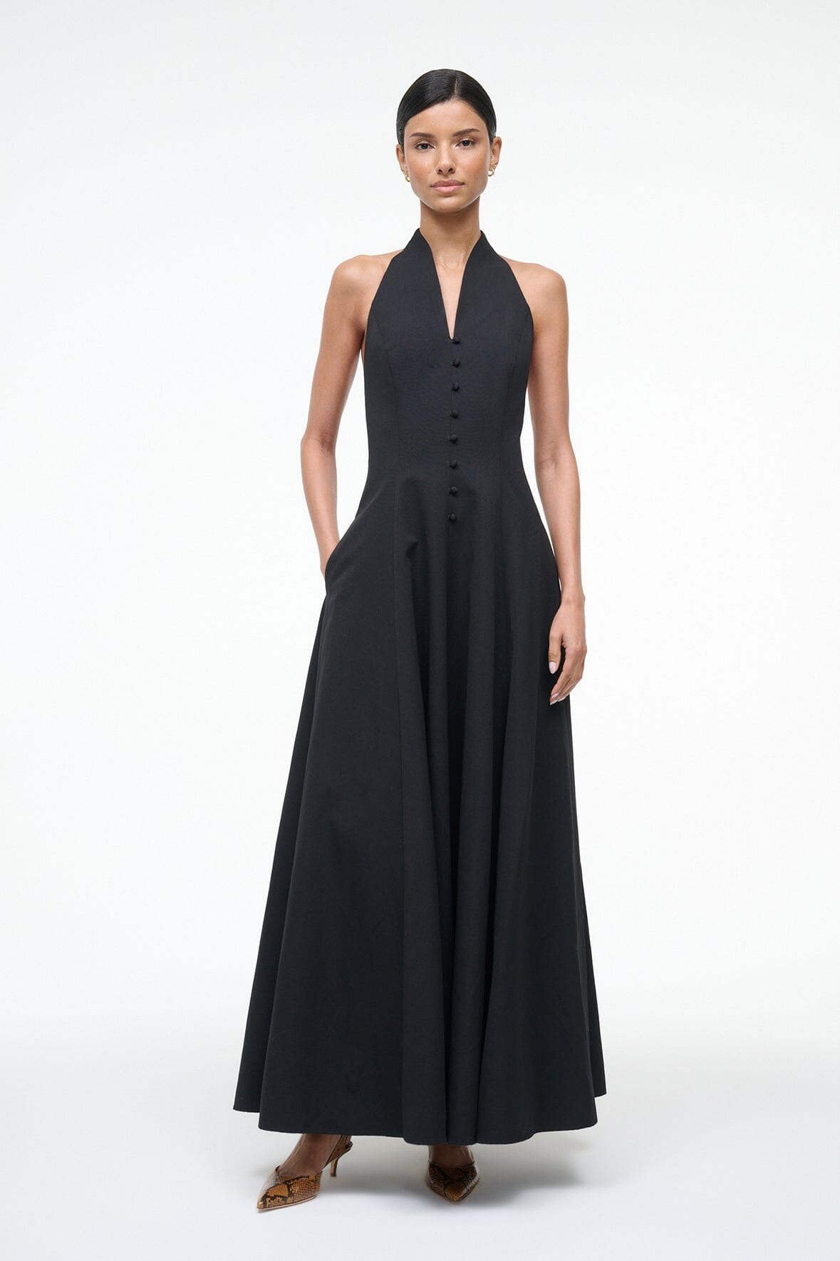 STAUD STELLA DRESS BLACK - 5