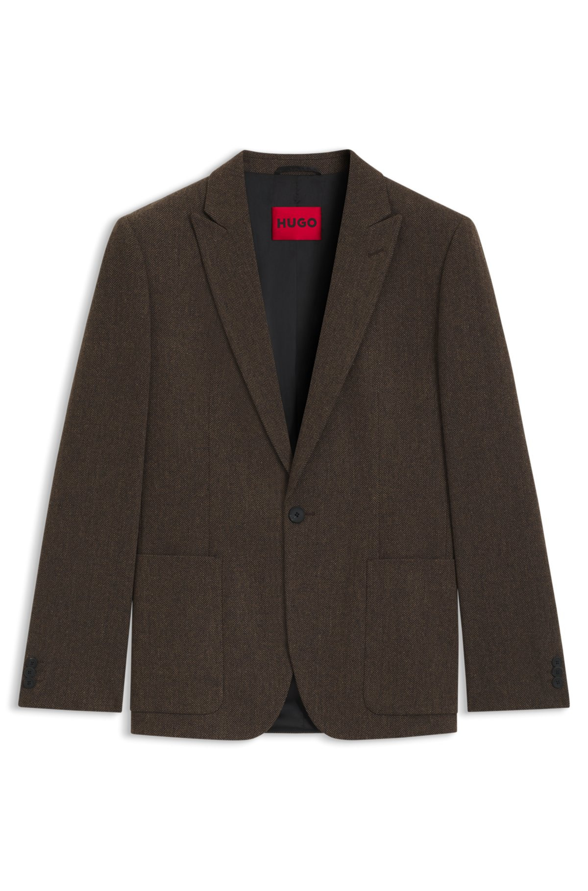 EXTRA-SLIM-FIT BLAZER IN HERRINGBONE CLOTH - 1