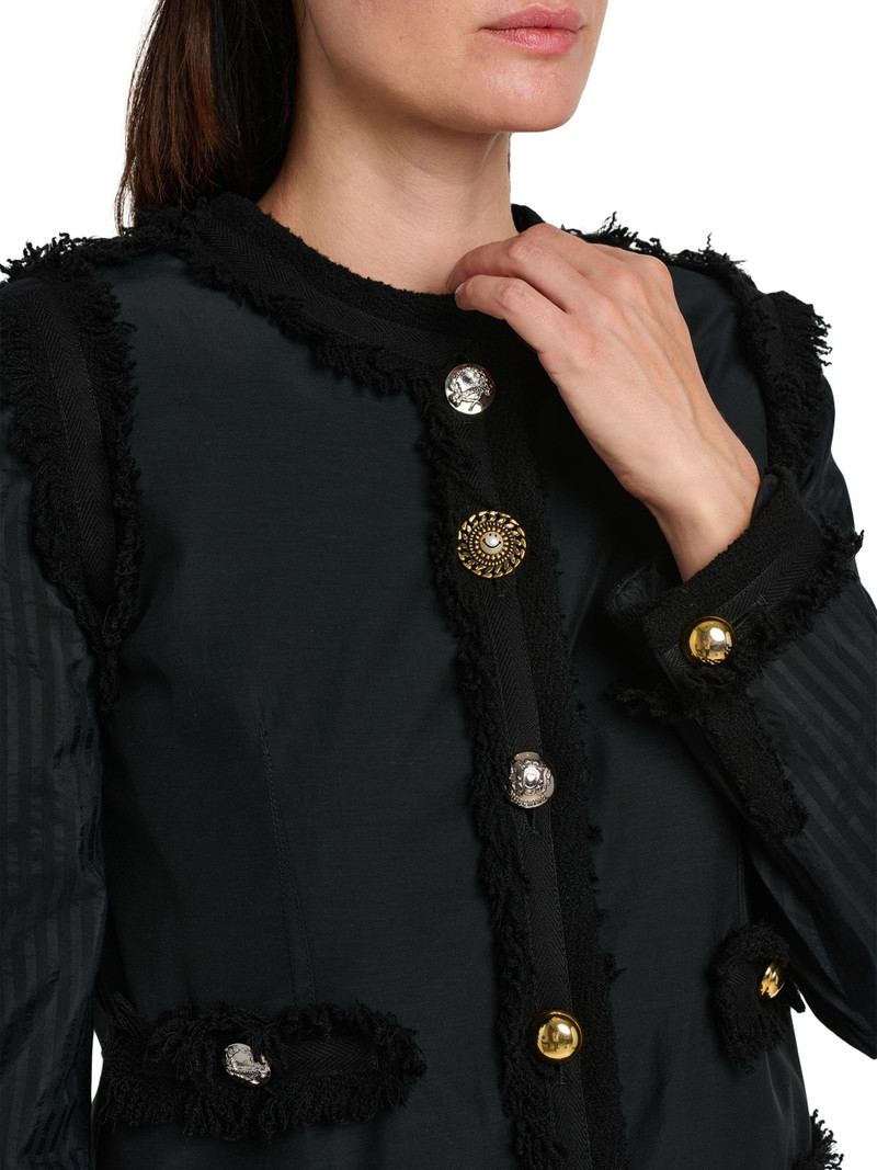 Women's Stretch Bouclé Lady Jacket - Multi Black 6