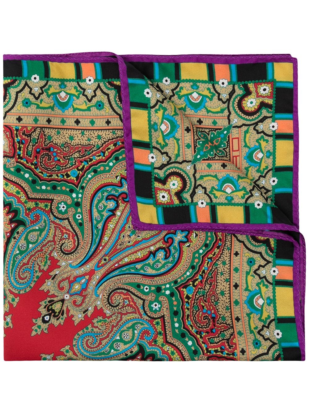 paisley print pocket square - 1